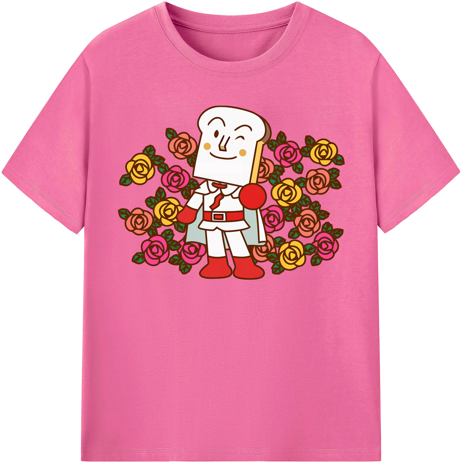 （画像用） アンパンマン Anpanman レディースカジュアルプリントTシャツ（綿100％）
